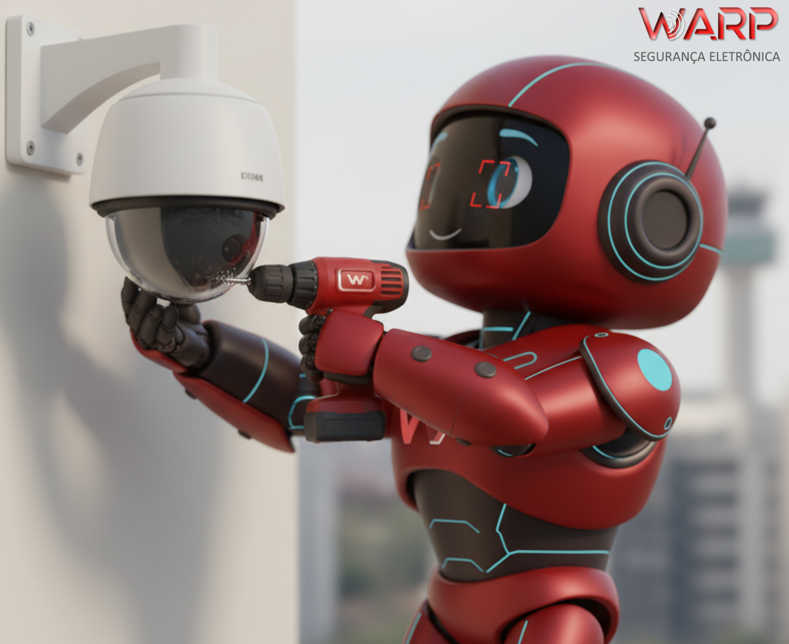 Mascote WARP - Câmeras de Segurança